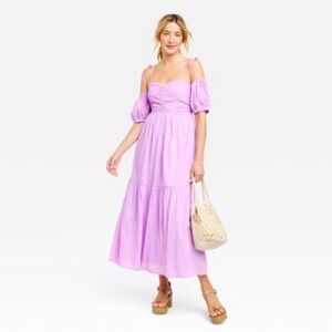 Universal Thread Puff Short Sleeve A-Line Dress